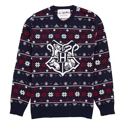 Buy Harry Potter Unisex Adult Hogwarts Crest Knitted Christmas Jumper • 35.99£