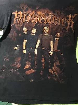 Buy -Original- 2010 -Nickelback- Concert/Tour Black Band T-Shirt W/Dates Medium • 18.89£