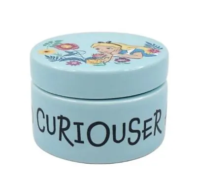 Buy Official Disney Alice In Wonderland Curiouser Ceramic Trinket Jewellery Box • 9.95£