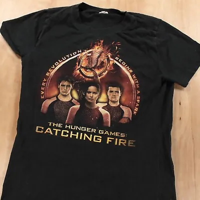 Buy The Hunger Games Catching Fire Graphic T-shirt Girls Sz LARGE 2013 Kids Bb Doll • 18.94£