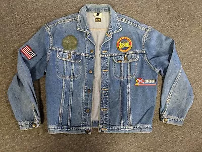 Buy Vintage Lee Riders USA Badge Denim Jacket Medium  • 19.99£