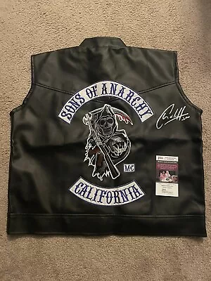 Buy Charlie Hunnam Signed Autographed Sons Of Anarchy Vest Jacket Jax Teller JSA COA • 236.80£