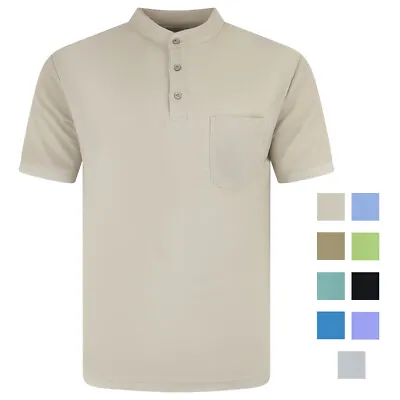 Buy Charles Norton Men’s Polo Shirt With Chest Pocket Grandad Polo T Shirt M-2XL • 12.55£