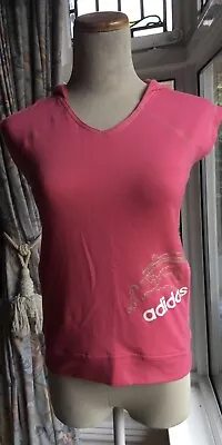 Buy Adidas Pink Top Size 152 12 Years Sleevless Hoodie Top Sports BNWT NEW TAGS • 4.99£