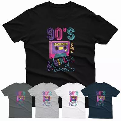 Buy 90'S Girl Retro Vintage Old Cassette Vintage Retro Party Unisex T Shirt #P1#Or#A • 9.99£