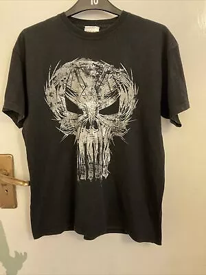 Buy Used The Punisher Marvel Black T Shirt Size Medium • 3£