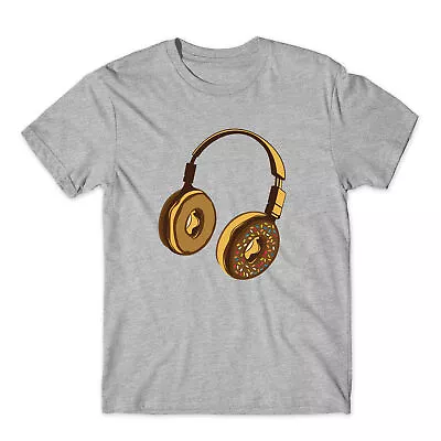 Buy Donut Headphones T-Shirt Music Bass Youth Funny DJ Unisex Tee Top • 9.99£