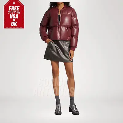 Buy Chic Quilted Leather Maris Bomber Jacket | Stylish Cropped Female Outerwear • 114.40£