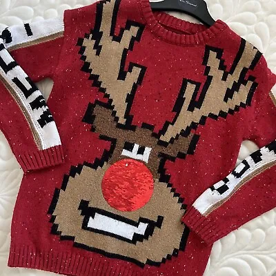 Buy Boys Christmas Rudolph Jumper Next Age 6 Years Worn Once • 2.10£