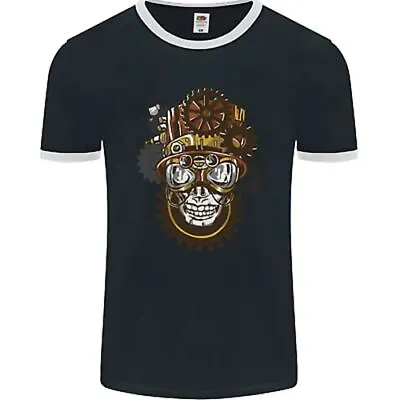 Buy Steampunk Skull Mens Ringer T-Shirt FotL • 12.49£