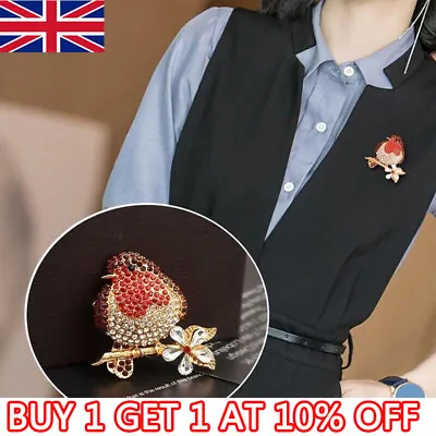Buy Christmas Brooch Pin Badge Robin Bird Brooch Xmas Women Jewellery Party Gifts UK • 4.85£