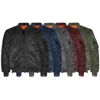 Buy Men's Jacket Premium Reversible Padded Water Resistant Flight Bomber Outerwear • 79.10£
