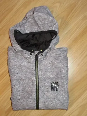 Buy Kids Boys DKNY 10 Yrs Years Grey Lightweight Hoodie Full Zip Jacket GENUINE VGC • 13.99£