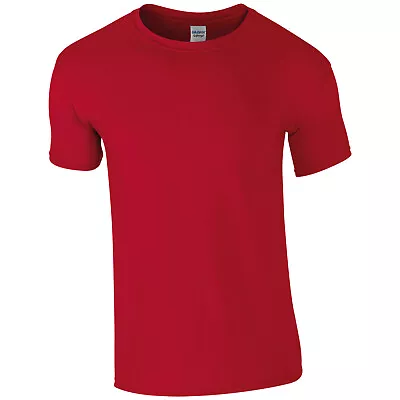 Buy Mens Plain T-Shirt Plain Short Sleeve Round Crew Neck Gildan Softstyle Cotton • 5.95£
