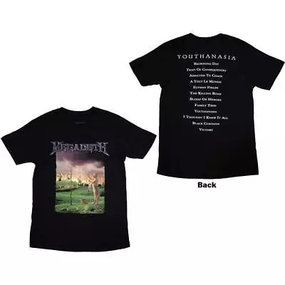 Buy Megadeth Official Unisex T-Shirt: Youthanasia Track (Back Print) -  Black Cotton • 18.99£