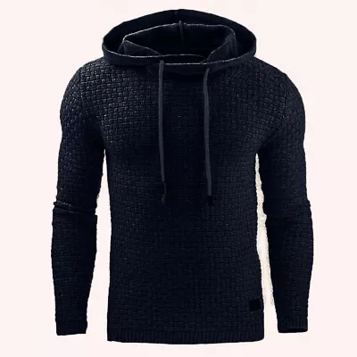 Buy Men's Long Sleeve Hooded Sweatshirt Slim Fit Hoodie Pullover Jumper Sportswear • 11.99£