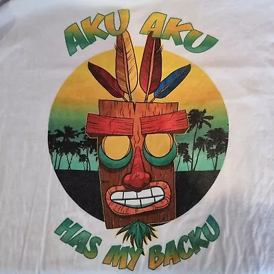 Buy Crash Bandicoot Aku Aku Mask XL T Shirt Mens • 17.36£