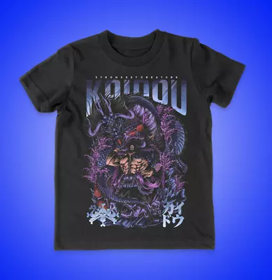 Buy One Piece Kaido The Strongest Creature Anime Men/Unisex  T-shirt  Black S To 5XL • 11.99£