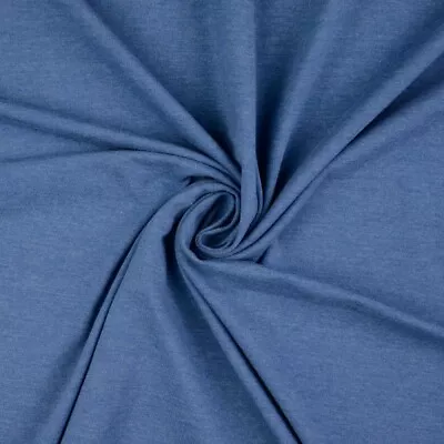 Buy Cotton Jersey Fabric Plain Soft Dressmaking Stretch Material 150cm Wide • 14£
