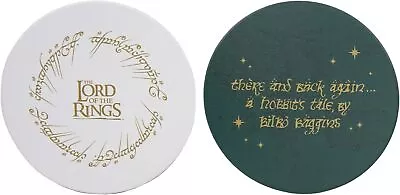 Buy Official Lord Of The Rings Set Of 2 Ceramic Drinks Table Coasters • 10.95£