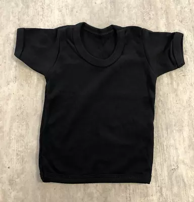 Buy Baby T Shirts-Plain Black Baby T Shirts-New Born To 4 Years Cotton Baby & Kids • 4£