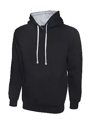 Buy Uneek Hoody Hooded Sweatshirt Contrast Hoodie Sweater Pouch Top Pullover Warm • 20.29£