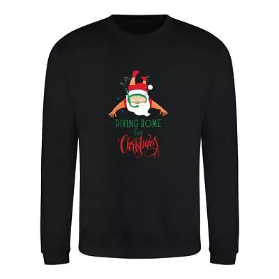 Buy Merch Kingdom Diving Home For Christmas Novelty Funny Sweatshirt • 20.99£