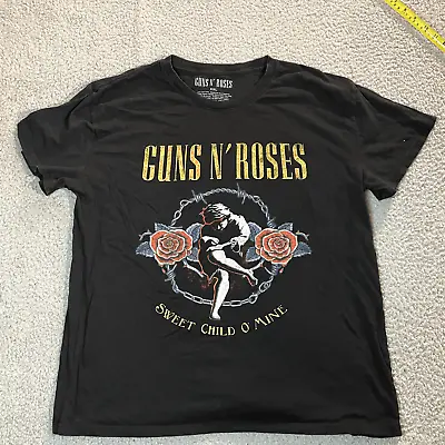 Buy Guns N' Roses Band Women's T Shirt Rock And Roll Merch Graphic Short Sleeve XXL • 0.79£