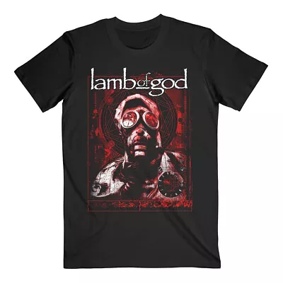 Buy Lamb Of God T-Shirt Gas Mask Waves Band New Black Official • 15.95£