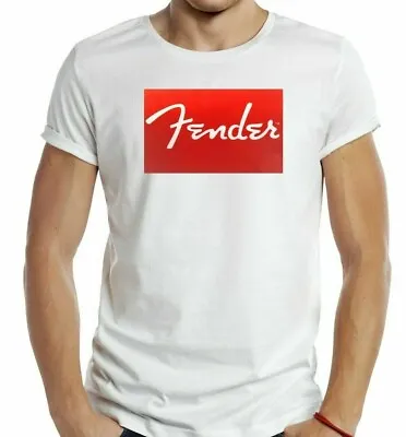 Buy Fender 50's T-shirt Men's Black Cult Tee Xmas Gift Tee Guitar Music RETRO RED • 6.99£