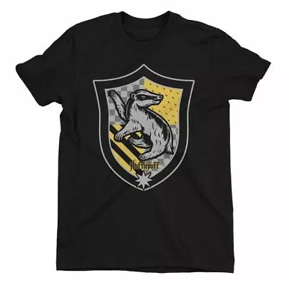 Buy Harry Potter Hufflepuff Crest Black Children's Unisex T-Shirt • 14.99£