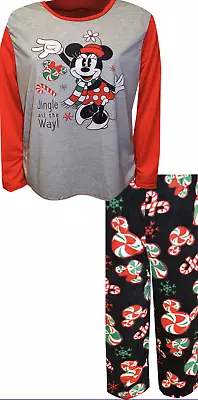 Buy DISNEY Women's Minnie Mouse Christmas Jingle Pajama Set Sz XL X-Large PJs • 23.62£