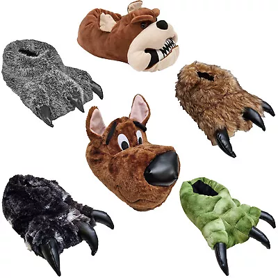Buy Novelty Slippers Monster Claw Scooby Doo Bear Yetti Big Foot Scary Dinosaur Mens • 14.95£