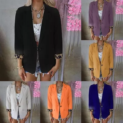 Buy Women's Slim Fit Formal Blazer Jacket Plus Size Casual Coat Suit For Ladies • 17.36£