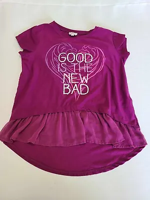 Buy Girl's Disney D-Signed Descendants PURPLE T-Shirt Size Medium 10-12 • 8£