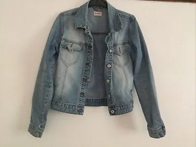 Buy Ladies Moto Jean Jacket Size 10 • 5£