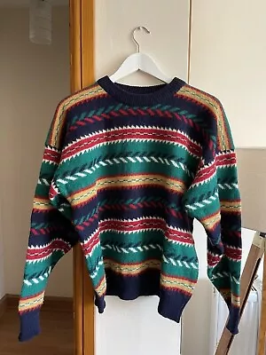 Buy RETRO Colourful Vintage Funky Crazy Pullover Next Men / Women Sweater Jumper • 25£