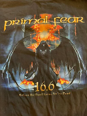 Buy PRIMAL FEAR 16.6 US Tour Shirt 2010 Dates Size M Helloween Gamma Ray Iron Maiden • 20.07£