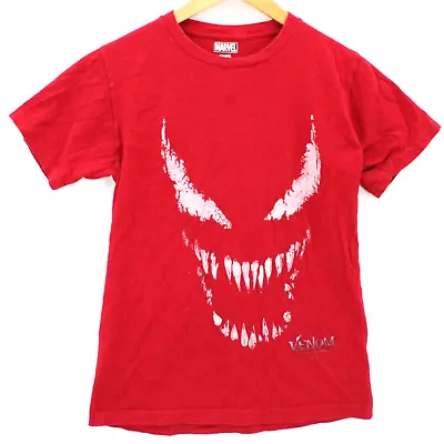 Buy Marvel X Venom Shirt Womens Red Short Sleeve Carnage White Face Promo Movie S • 11.84£