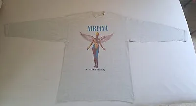 Buy 1994 Nirvana Sweat Shirt In Utero Tour Last Tour Kurt Cobain Vintage *ORIGINAL* • 4,298.27£