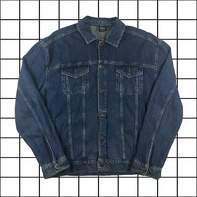 Buy BDG Urban Outfitters Button Up Denim Jacket Navy Blue Streetwear Classic X-Large • 35£