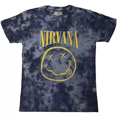 Buy Nirvana Happy Face Blue Stroke Official Tee T-Shirt Mens Unisex • 17.13£