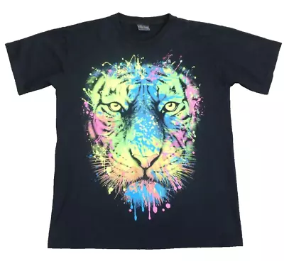 Buy Large Mens Tiger Face Double Sided Graphic Print T-Shirt • 9.99£