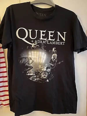 Buy Queen + Adam Lambert T-Shirt Rhapsody Tour 2019 Black Official Size Large • 46£