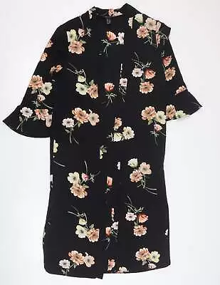 Buy New Look Womens Black Floral Jacket Size 8 • 8£