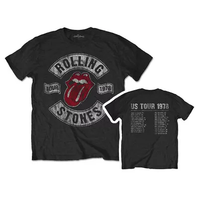 Buy Rolling Stones T-Shirt 1978 US Tour Tongue Official Black New • 15.95£
