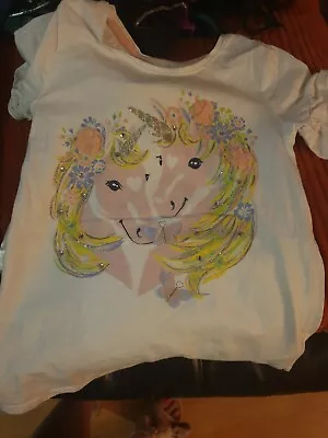 Buy Shabby Chic Girls Unicorn Tshirt Age 3-4  • 1.60£