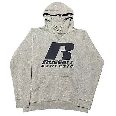 Buy Russell Athletic Hoodie Grey Pullover Spell Out Logo Sweatshirt Boys 14-15 Years • 14.99£