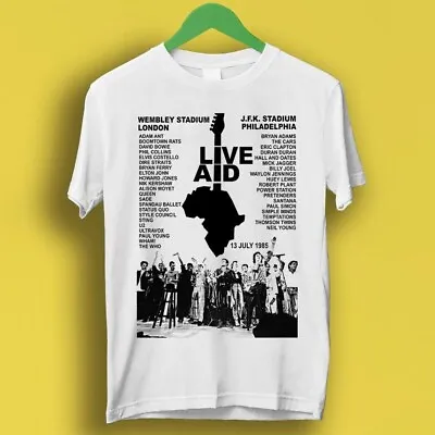 Buy Live Aid Concert Music Gig Event Live 1985 Wembley 80s Gift Tee T Shirt P1685 • 6.35£
