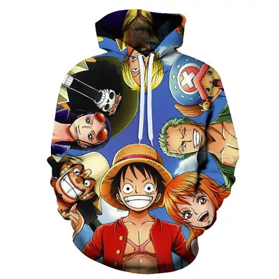 Buy Unisex Anime ONE PIECE Luffy 3D T-Shirt Hoodie Casual Short Sleeve Tee Top Gift • 8.38£